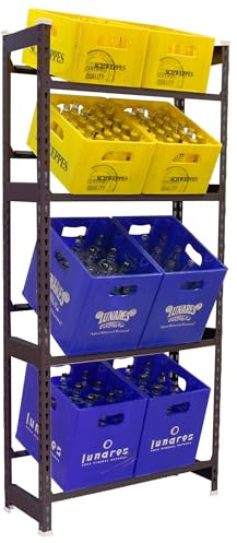 Estantería Cajas de Bebidas, 8 Cajas, 2000x800x300 mm, Estantería para Bebidas, Antracita - Simonbottle