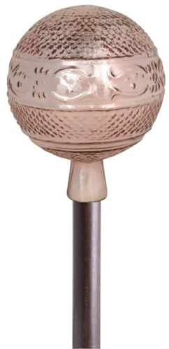 Decorazione da giardino in vetro rosa per decorazione da giardino, balcone, terrazza, decorazione vintage, decorazione per aiuole, decorazione primaverile, resistente alle intemperie, stile rustico, Ø