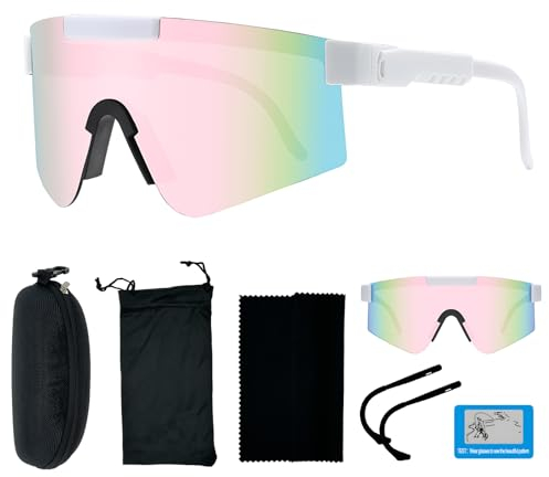 DADAPANGHU Schnelle Brille Rave Polarisierte Sonnenbrille Herren Fahrradbrille Damen Fahrrad Brillen Herren Sportbrille, UV400 Schutzbrille für Outdooraktivitäten Wie Radfahren Ski Fischen Laufen