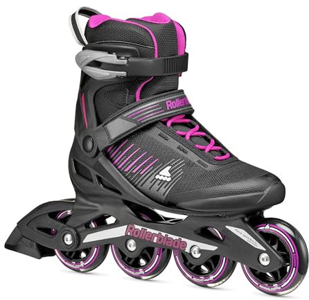Rollerblade ZETRABLADE W, Inline Skates für Damen, Fitness Inliner, Schwarz/Pink, 39/40