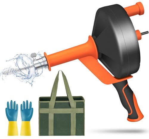 Rohrreinigungsspirale - Ideale Abflussspirale für eine umweltfreundliche Rohrreinigung-10m elektroplattierte Feder - Ideal für Küchen- und Badezimmerabflüsse - Perfektes Werkzeug für DIY-Enthusiasten