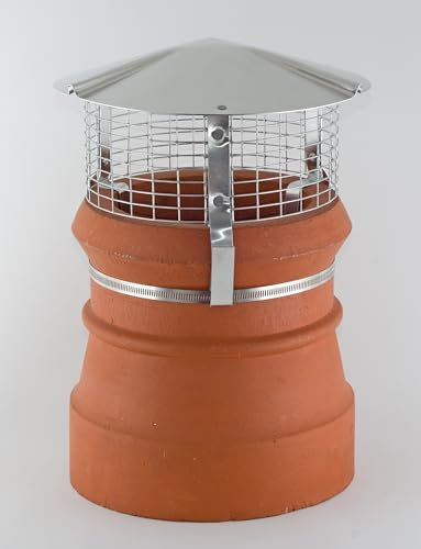 Gas Silver Chimney Cowl Bird Guard, Rain Cap Protector, Silver