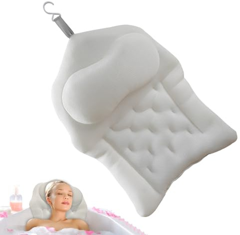 Cuscino per doccia, cuscino per testa 4D, supporto comodo per relax quotidiano a casa, bagno, piscina, esterno, campeggio, uomini e donne