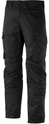 Snickers 68010404056 Size 56 Service Trousers with Knee Pockets - Black