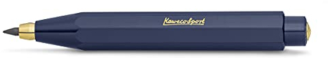Kaweco CLASSIC SPORT Fallbleistift Navy 3.2 mm 5B I Minenbleistift aus hochwertigem Kunststoff in Klassischem Design I Druck-Bleistift nachfüllbar in Blau I Druckminenbleistift 10,5 cm