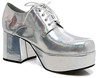 Ellie Shoes Mens Platform, Silver, X-Large US