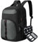 NEWHEY Laptop Backpack Men 17.3 Inch with Cable Organiser Large Rucksack for Men Water Resistant Travel Business School Bag Black Gray