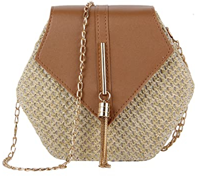 LHHMZ Sacs à bandoulière en Paille pour Femmes Sac à Main de Plage d'été Sacs à Main à bandoulière en Paille tissée