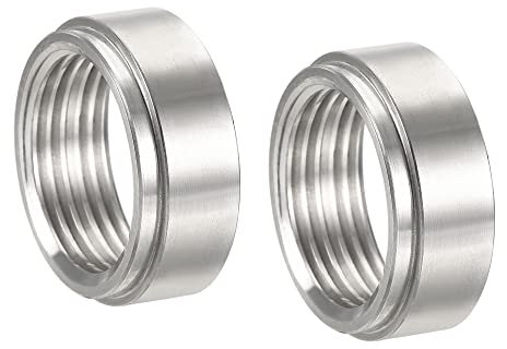 sourcing map Souder Raccord Bonde 3/4NPT Femelle Aluminium Alliage Tuyau Filetage Connecteur Argenté 2pcs