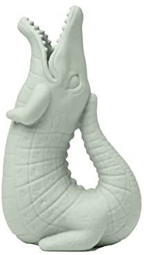 Scrunch Silikon-Gießkanne Krokodil – Salbei | Spielzeug für Bad, Strand, Sandkasten | für Kinder ab 1 Jahr | 18 x 10 cm