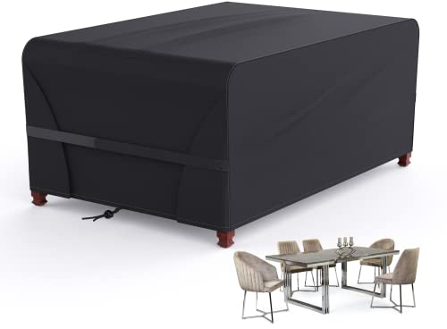 Yomisee Gartenmöbel Abdeckung, 242X162X100cm Wasserdicht Abdeckung für Gartenmöbel Schutzhülle Abdeckplane für Möbelsets, Oxford Gewebe Abdeckhauben für Gartentisch Sitzgruppe