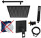 vanvilla Duschsystem mit Unterputz Duscharmatur von Grohe Eurocube Einhandmischer und vanvilla Regendusche mit Armatur, Duschkopf, Dusch-SET GS01-XL-ob schwarz matt