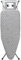 STANEW Asse da stiro 120 x 45 cm, Tavolo da Stiro pieghevole e Poggiaferro, Regolabile, Sistema di Chiusura di sicurezza, con Rivestimento In Cotone 100% (Grigio)