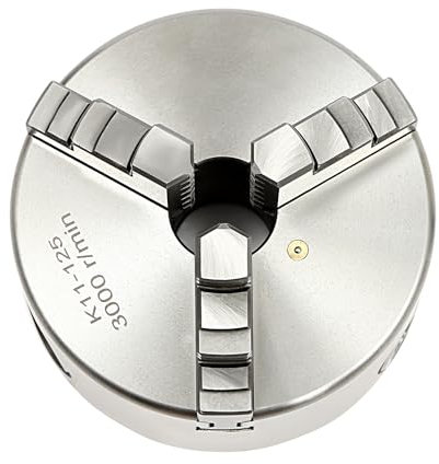 Präzisions 3 Backenfutter Dreibackenfutter Drehbankfutter Selbstzentrierendes 3-Backen-Drehfutter Drehfutterset für Schleifmaschinen Fräsmaschinen Bohrmaschinen Werkzeugmaschinenzubehör usw (125mm)