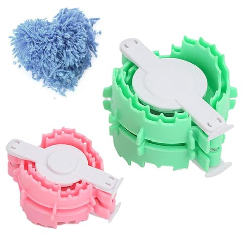 Pom-Pom-Maker in Herzform, zum Häkeln und Weben von Bommeln, Pompom-Maker, genießen Sie den handgefertigten Prozess und bringen Sie Spaß ins Leben