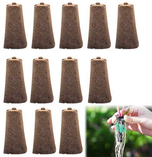 Dyiouxin Lot de 12 é Éponges de Culture,Éponges de Croissance pour hydroponique,Kit de Culture Hydroponique,pour Systèmes de Culture Hydroponiques D'intérieur,Jardin