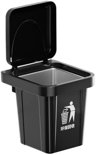 Vobumix Outdoor Ashtray with Lid, Wall Mounted Cigarette Bin, Desktop Smoking Box with Cigarette Sign for Cigarette Butt Disposal