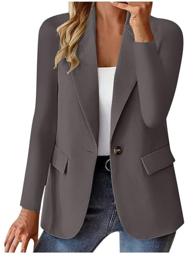 Uwdiohq Vestes de costume pour femmes, décontractées, ouvertes sur le devant, manteaux légers travail, printemps-été, costumes cardigan Manteau Noir Hiver veste femme Veste À Capuche Femme Long