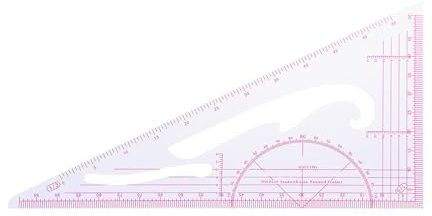 Règle de matelassage avec centimètres et angles de marquage facile à transporter pour projets de couture