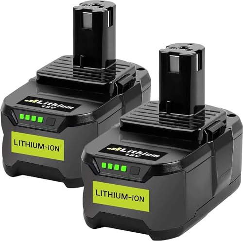2 x 18V 5,5Ah/5500mAh litiumjonbatterier för Ryobi 18V batteri ONE+ P108 RB18L40 P108 RB18L25 RB18L15 RB18L13 P107 P122 P104 P105 P102 P102 med LED-indikator