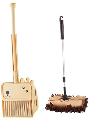 Zambuph Ensemble Pelle à poussière pour Enfants, Jeu de rôle de ménage, Offre Une expérience éducative pour aux Tout-Petits avec Balai et Balai pour Le Nettoyage la Maison. Ensemble Nettoyage
