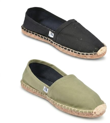 OZABI Pack 2 Paires Espadrilles Homme Semelle Corde Jute