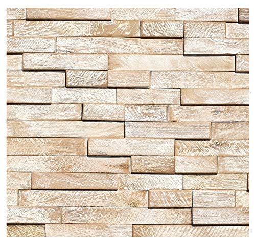 HO-M-012-1 Muster Teakholz Wandverkleidung Holz Wandverblender Wanddeko Wand-Design Wall Wood Panel - Fliesen Lager Verkauf Stein-Mosaik Herne NRW