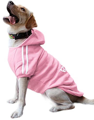 Eastlion Hunde Warm Hoodies Mantel Kleidung Pullover Haustier Welpen T-Shirt Rosa 4XL