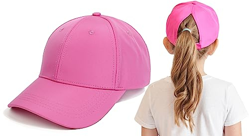 Cysocool Kinder Pferdeschwanz Baseballkappe 3-8 Jahre Mädchen Jungen Golf Visor Basecap Hut Sonnenblende Hut UV-Schutz Schirmmütze Sommermütze Junior Sommerhut Tennis Kappe Sonnenhut Visier UPF 50+