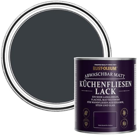 Rust-Oleum Grey water resistant Kitchen Tile Paint in Matt Finish - Anthracite (RAL 7016) 750ml