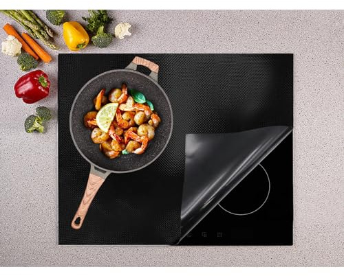 sotode Tapis de protection pour plaque à induction 52x61cm Grand tapis en silicone pour plaque à induction Tapis de protection pour cuisinière à induction Tapis de protection à induction Coussin
