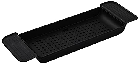 Vassoio per vasca da bagno espandibile con mensola da bagno, vassoio per vasca da bagno, organizer multifunzionale per vasca da bagno