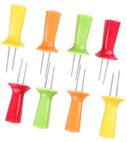 BESPORTBLE 8 Pezzi forchette da barbecue spiedini alla griglia per grigliate all'aperto sui bastoncini di pannocchia forchettone barbecue Forchette per dolci spiedini porta mais
