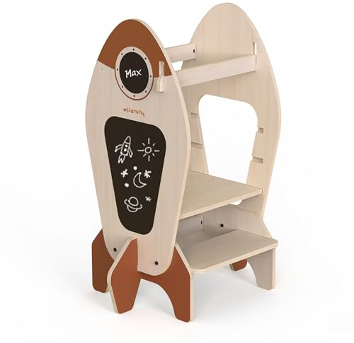 Rocket Tower - Torre di Apprendimento in Legno per Bambini di Wildnins