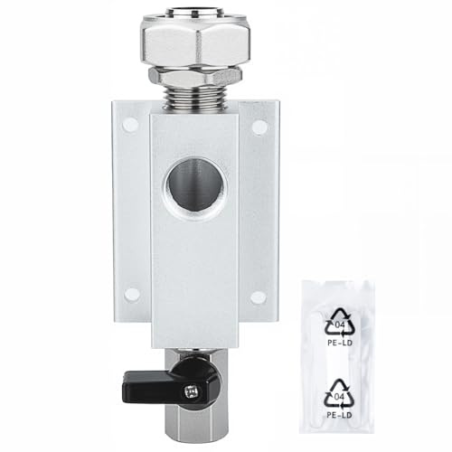 Pikwo Compressed Air Outlet Kit for 3/4 Inch Tubing System with 1/2 Inch NPT Outlet Port, Equipped with Straight Air Piping Fittings and Ball Valve
