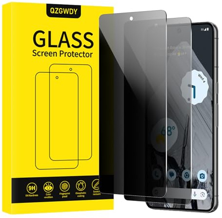QZGWDY 2 delar för Google Pixel 8 pro skärmskydd mot spion, härdat glas integritetsskydd, 9H hårdhetsskydd, glas, bubbelfri, repbeständig