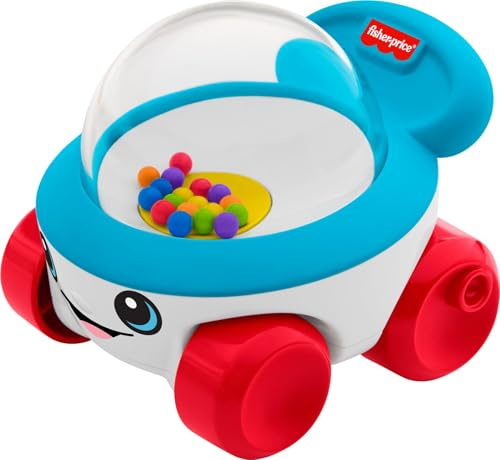Fisher-Price Baby Toy Corn Popper Push-Along Vehicle with Sounds for Crawling Developmental Play Infants Ages 6+ Months
