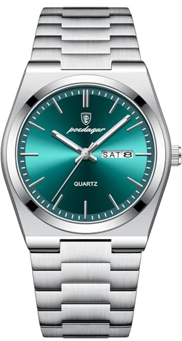 FORSINING Men Watches Quartz Wrist Watches with Stainless Steel Band