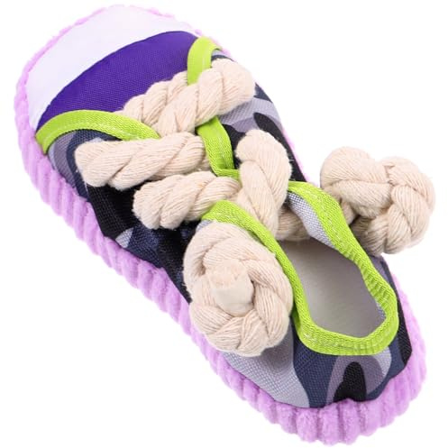 TOKIDNY à Mâcher pour Chiot Forme de Pantoufle Violette Interactif pour Dentition Aide à Réduire Les Dégâts sur Meubles et Vêtements Adapté Aux Petits Chiens
