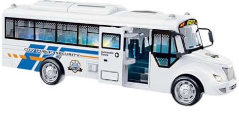 BEALIFE Tröghetsdriven stadsbuss Diecast-fordon med ljud och ljus leksak för att utveckla hand-öga-koordination lekfordonet är utrustat med ljud- och ljuseffekter. När barn leker