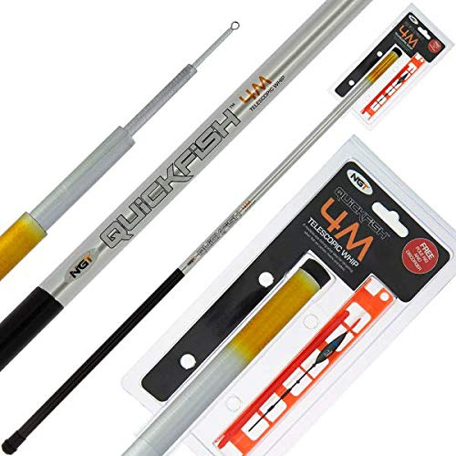 NGT Carp Coarse Match Fishing Quickfish Travel Kids 4M Whip Pole with Rig & Disgorger Combo Set
