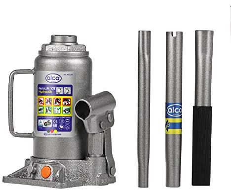 alca® Wagenheber Unterstellheber hydraulischer 10t Stempel-Wagenheber für LKW/PKW Hubhöhe 20,5-39cm