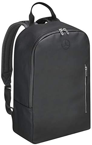 Mercedes-Benz Collection Rucksack Herren | Schwarzer wasserdichter Rucksack aus Polyurethan & Polyester in exklusivem Mercedes-Benz Design | schwarz