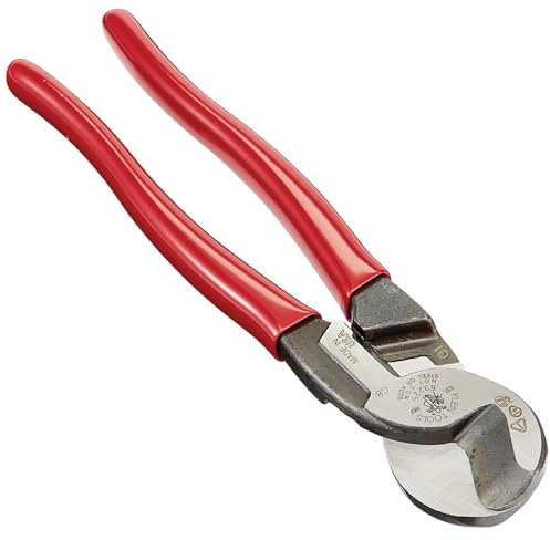Klein Tools 63225 - Cortador de cable, 9 pulgadas de alto apalancamiento para cables de aluminio, cobre y comunicación