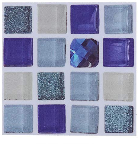 18pcs Mosaic Tile 3DSelf-Adhesive Wall Tile Stick Transfer Stickers Bathroom Kitchen DIY Home (10cm*10cm) Wall Stairs for Kitchen, Bathroom and Washbasin(02)