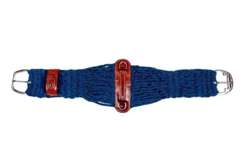 SHOWMEN CRAFT Showman - Sottopancia in mohair a doppia trama, anelli SS D, in pelle argentina, colore: blu