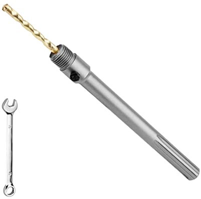 SDS MAX - Extensión de vástago para brocas (220 mm de longitud, con rosca M22, incluye broca centradora