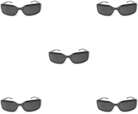 osiuujkw 5 Set di Occhiali a foro stenopeico Piccoli fori Anti-affaticamento Design compatto Occhiali porosi Comodi occhiali per usi speciali resistenti agli urti, N. 1 5pezzi