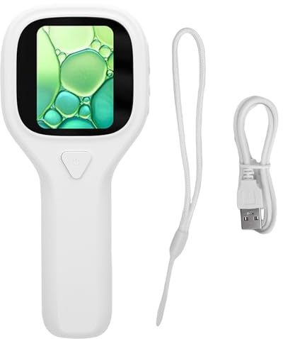 Denash 500X Handheld Digital Microscope Camera with 2 Inch Screen, Ultra Macro Lens, 2MP HD Camera for Kids Educational Gifts, Real Time Transmission to PC, Compact Design