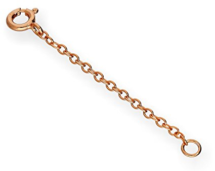 jewellerybox Rose Gold Dipped Sterling Silver Train Chain Extender 2 Inches